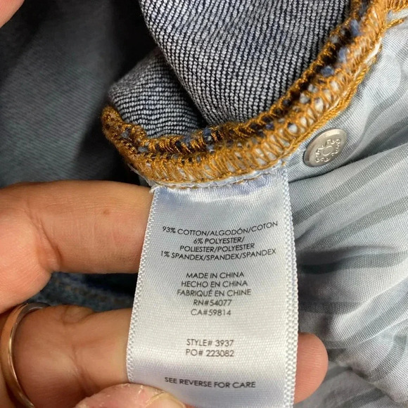 Cabi Jeans Denim Slim Boyfriend Celebrity Wash Stars Raw Hem Stretch Womens 8 - Picture 8 of 10